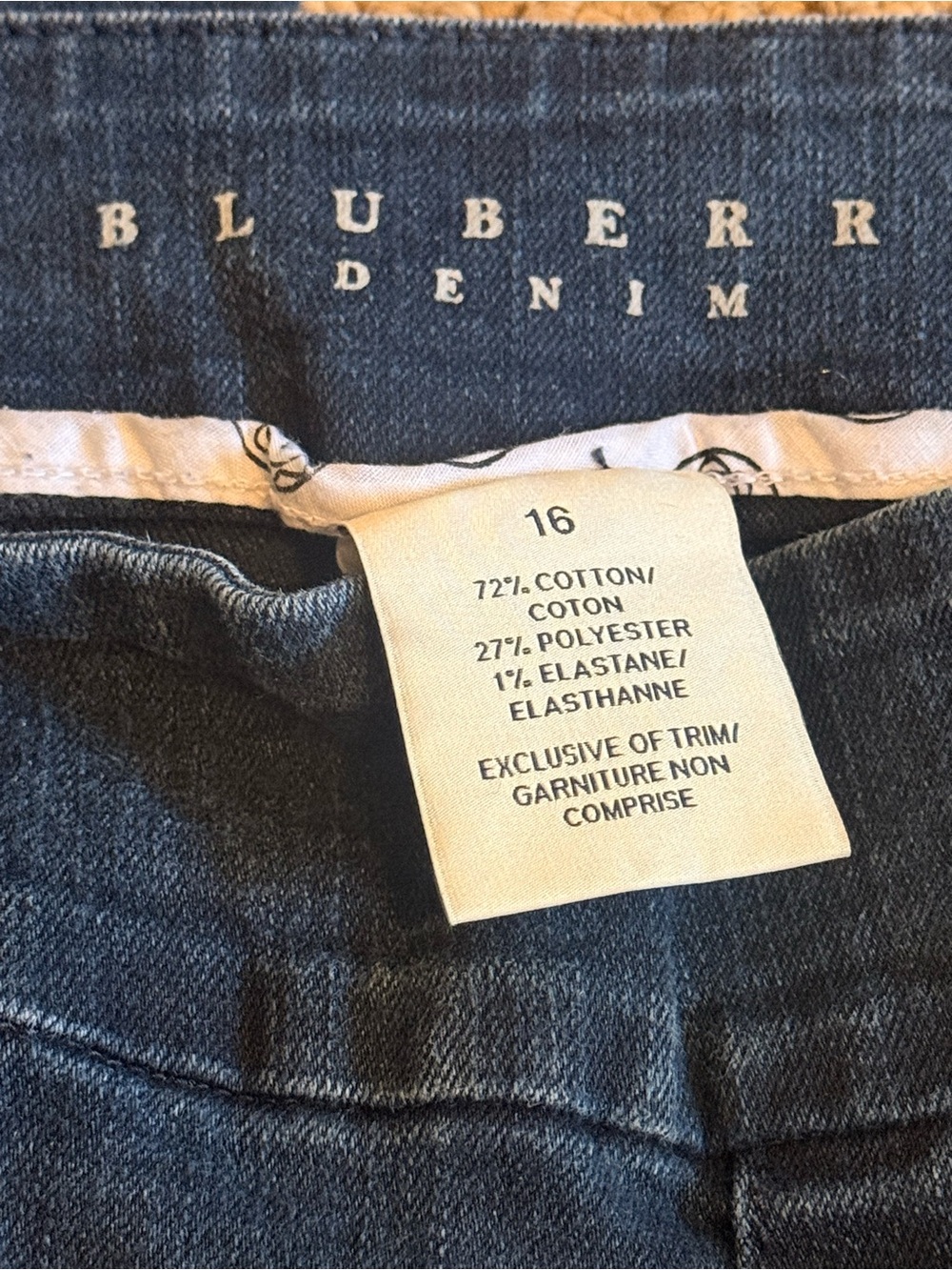 Blueberry Denim Dark Wash Jeans - Blue  pull on